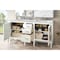 James Martin Vanities Addison 60in Double Vanity, Glossy White w/ 3 CM Eternal Jasmine Pearl Quartz Top E444-V60D-GW-3EJP - alternate 2